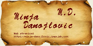 Minja Danojlović vizit kartica
